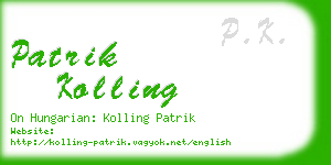 patrik kolling business card